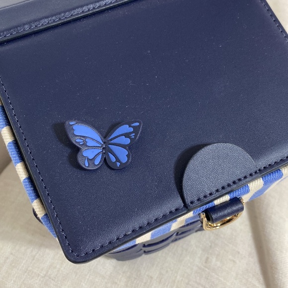 Kate Spade Flutter Fly (Butterfly) Picnic Basket Crossbody in Blue - Picture 6 of 16